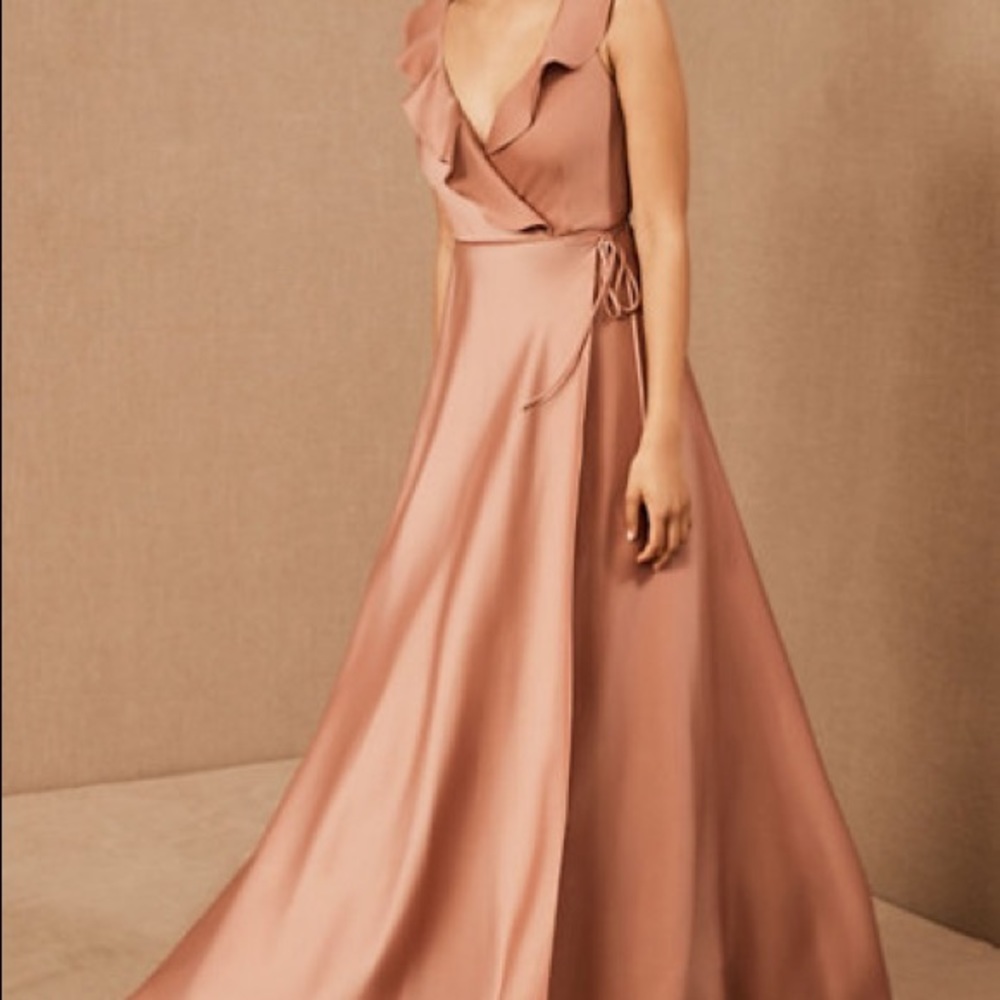NWT Tansy Satin Charmeuse Maxi Dress Sedona Sunset size 8